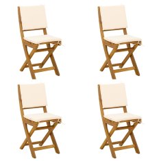 Vidaxl Zunanje bistro stolice 4 szt. Kremno bela 38 x 46 x 85 cm