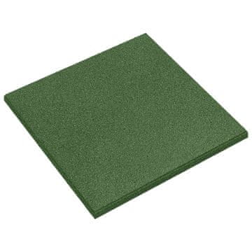 Vidaxl Ploščice za zaščito pred padci 6 szt. Zelena 50 x 50 cm Guma