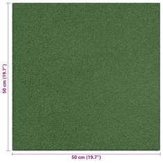 Vidaxl Ploščice za zaščito pred padci 12 kos Zelena 50 x 50 cm Guma