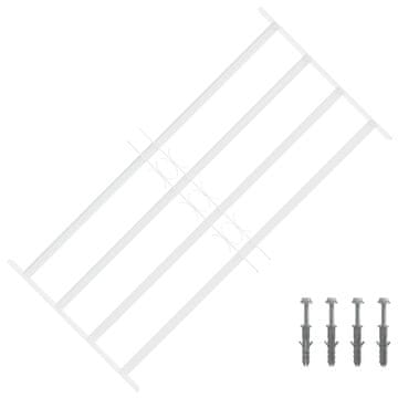 Vidaxl Varnostna rešetka za okna z 4 prečkami 63-114 cm