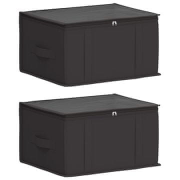 Vidaxl Škatla za shranjevanje s prozornim zgornjim oknom 2 pcs