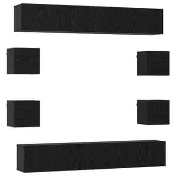 Vidaxl Komplet TV omaric 10 szt. 180 x 30 x 30 cm Črni hrast