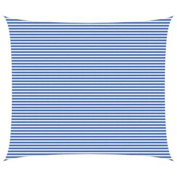 Vidaxl Senčna platna Modra in bela 6 x 8 m HDPE