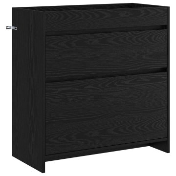 Vidaxl Omarica pod umivalnikom Črni hrast 78,5 x 37,5 x 81 cm