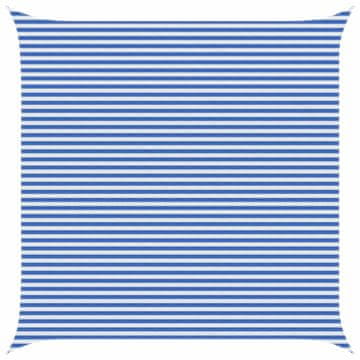 Vidaxl Senčna platna Modra in bela 5 x 5 m HDPE