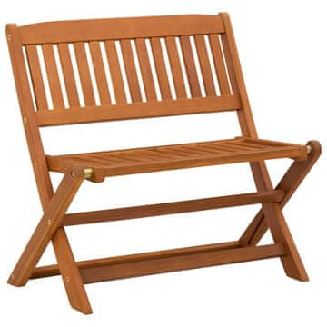 Vidaxl Otroška klop Rjava 61 x 38 x 57 cm Trdna Eukaliptusova Les