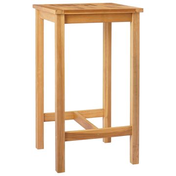 Vidaxl Barska miza Naravna 60 x 60 x 105 cm Masiven teak