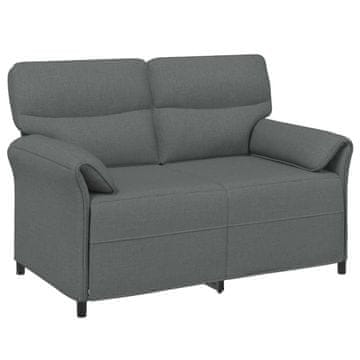 Vidaxl Kavč 100% poliester kovinska konstrukcija MDF, Vezani les