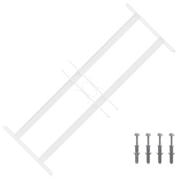 Vidaxl Varnostna rešetka za okna z 2 prečkami 3 szt. 43-74 cm