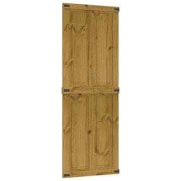 Vidaxl Hlevska vrata Corona Medeno Rjava 80 x 210 cm Trdna borovina