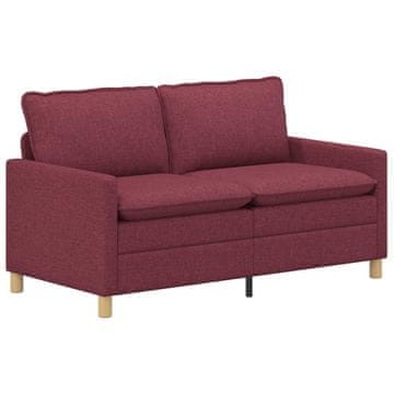 Vidaxl Kavč Vinorodna rdeča 156 x 81 x 87,5 cm Blago