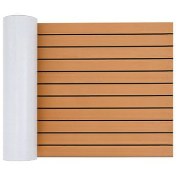Vidaxl Čolnska preproga Črtasto Rjava in črna 240 x 60 cm EVA