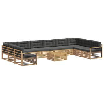 Vidaxl Sedežne garniture Masiven les akacije