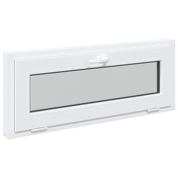Vidaxl Okno za klet RISOR 100 x 40 cm PVC in steklo Bela