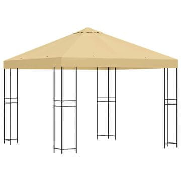 Vidaxl Paviljon 3 x 3 m Krem Poliester in jeklo 190 gsm