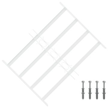 Vidaxl Varnostna rešetka za okna z 4 prečkami 3 szt. 43-74 cm