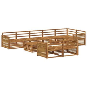 Vidaxl Zunanja garnitura za sedenje 9 pcs