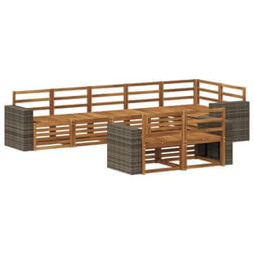 Vidaxl Sedežne garniture Masiven les akacije