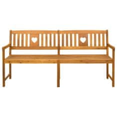 Vidaxl Zunanja klop Naravna 180 x 55,5 x 90 cm Masiven les akacije