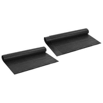 Vidaxl Dimpled Drenažni List 2 szt. Črna 1 x 20 m HDPE