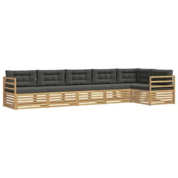 Vidaxl Zunanja garnitura za sedenje 6 szt. Bela in antracit
