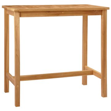 Vidaxl Barska miza Naravna 110 x 60 x 105 cm Masiven teak