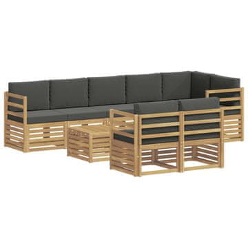 Vidaxl Zunanja garnitura za sedenje 8 szt. Bela in antracit