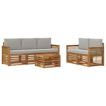 Vidaxl Sedežne garniture Masiven les akacije