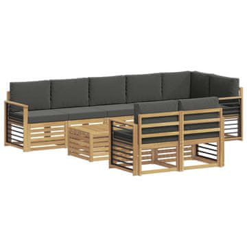 Vidaxl Zunanja garnitura za sedenje 8 szt. Bela in antracit