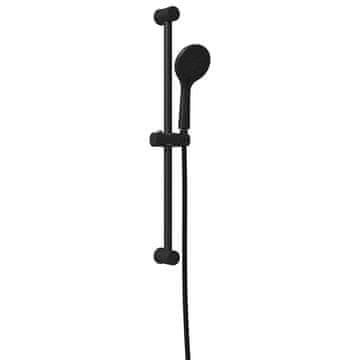 Vidaxl Komplet prhe Črna 70 cm Nerjaveče jeklo