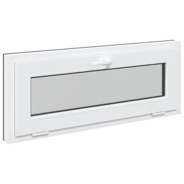 Vidaxl Okno za klet RISOR 100 x 40 cm PVC in steklo Antracit
