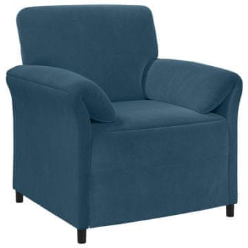Vidaxl Enosobna sedežna garnitura Modra 88 x 83 x 95 cm Žamet