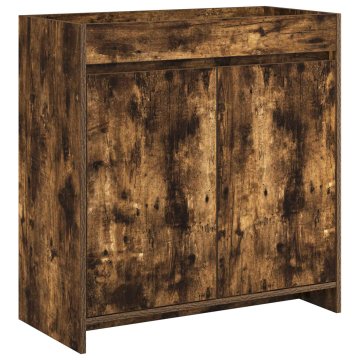 Vidaxl Omarica pod umivalnikom Dimljen hrast 78,5 x 37,5 x 81 cm