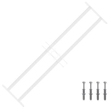 Vidaxl Varnostna rešetka za okna z 2 prečkami 3 szt. 63-114 cm