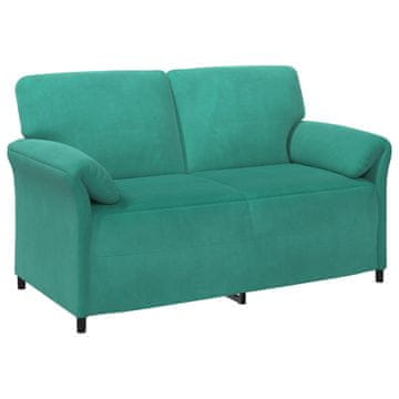 Vidaxl Kavč za 2 osebi Turkizna 158 x 83 x 95 cm Žamet