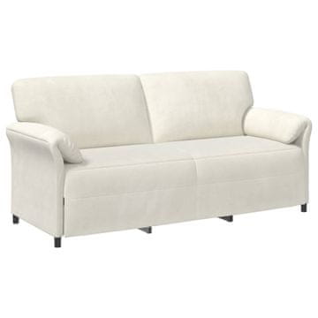 Vidaxl 3-sedežna sedežna Krem 198 x 83 x 95 cm Žamet