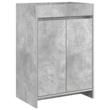 Vidaxl Omarica pod umivalnikom Betonsko siva 56 x 37,5 x 81 cm