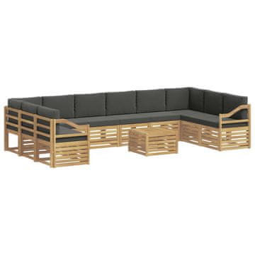 Vidaxl Zunanja garnitura za sedenje 8 szt. Bela in Antracit