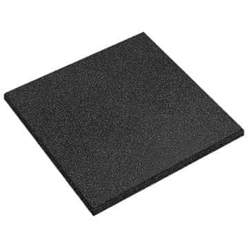 Vidaxl Ploščice za zaščito pred padci 12 szt. Črna 50 x 50 cm Guma