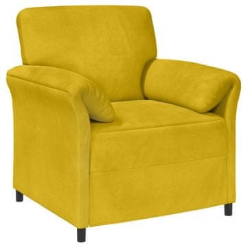 Vidaxl Enosobna sedežna garnitura Rumena 88 x 83 x 95 cm Žamet