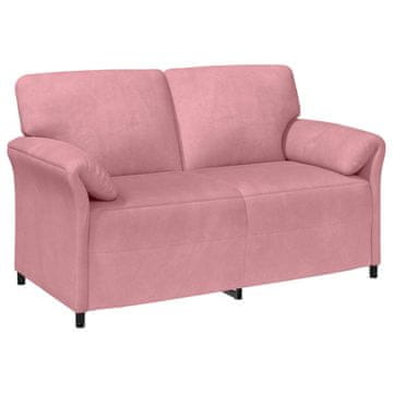 Vidaxl Kavč za 2 osebi Roza 158 x 83 x 95 cm Žamet