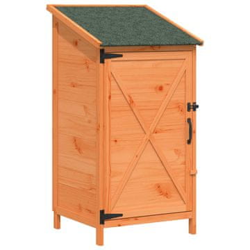 Vidaxl Vrtno skladišče Rjava 59,5 x 56 x 113,5 cm Trdna smreka