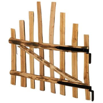 Vidaxl Obočen ogradi vrata 100 x 90 cm Impregniran les lešnika Rjava