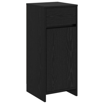 Vidaxl Kopalniška omarica Črni hrast 35 x 36,5 x 85 cm Inženirski les
