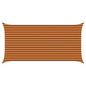 Vidaxl Sončno platno Oranžna in Rjava 5 x 2,5 m 100% poliester Oxford