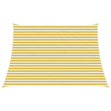 Vidaxl Senčna platna Pravokotna 3/4 x 3 m HDPE Rumena in Bela