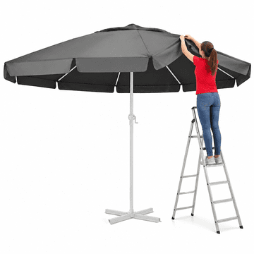 Vidaxl Nadomestna tkanina za zunanji senčnik antracitna 610 cm
