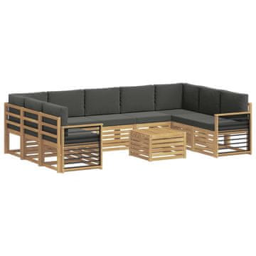 Vidaxl Zunanja garnitura za sedenje 8 szt. Bela in Antracit