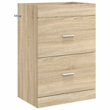 Vidaxl Omarica pod umivalnikom Sonoma hrast 56 x 37,5 x 81 cm