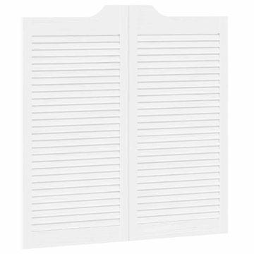 Vidaxl Vrata na hod Bela 100 x 50 cm Trdna borovina